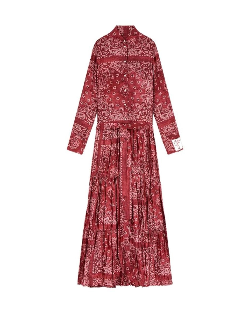 Golden Goose Deluxe Brand Red Collection Paisley-Print Shirt Dress