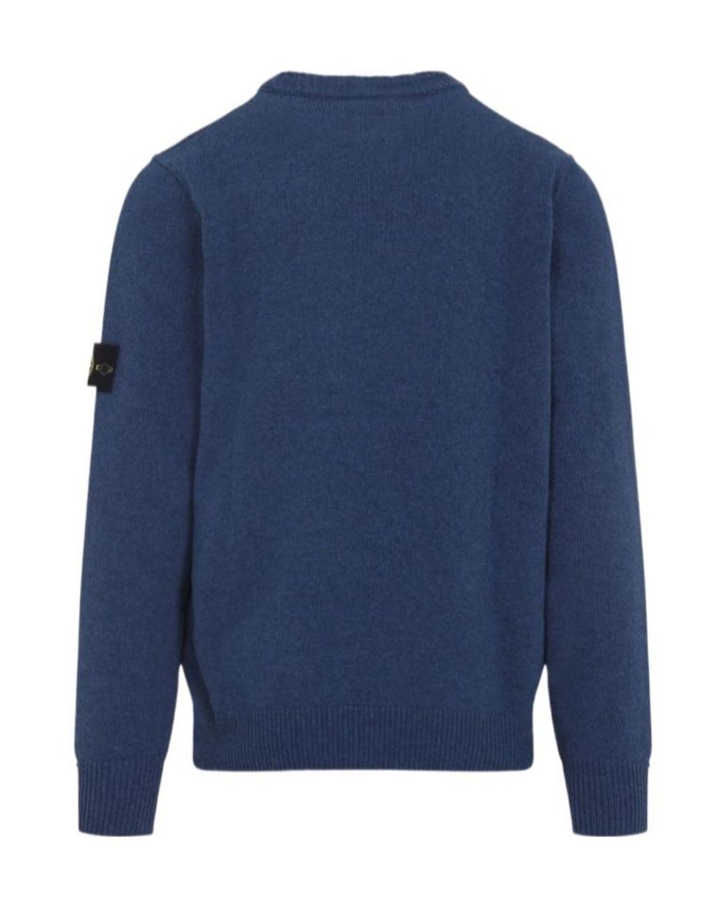 Stone Island Blue Logo Patch Crewneck Jumper for men