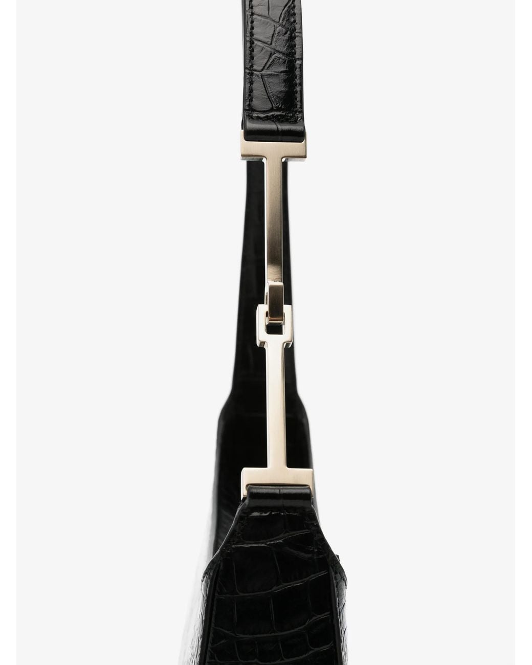Tom Ford Black Tumbled Soft Emboseed Small Shoulder Bag for men