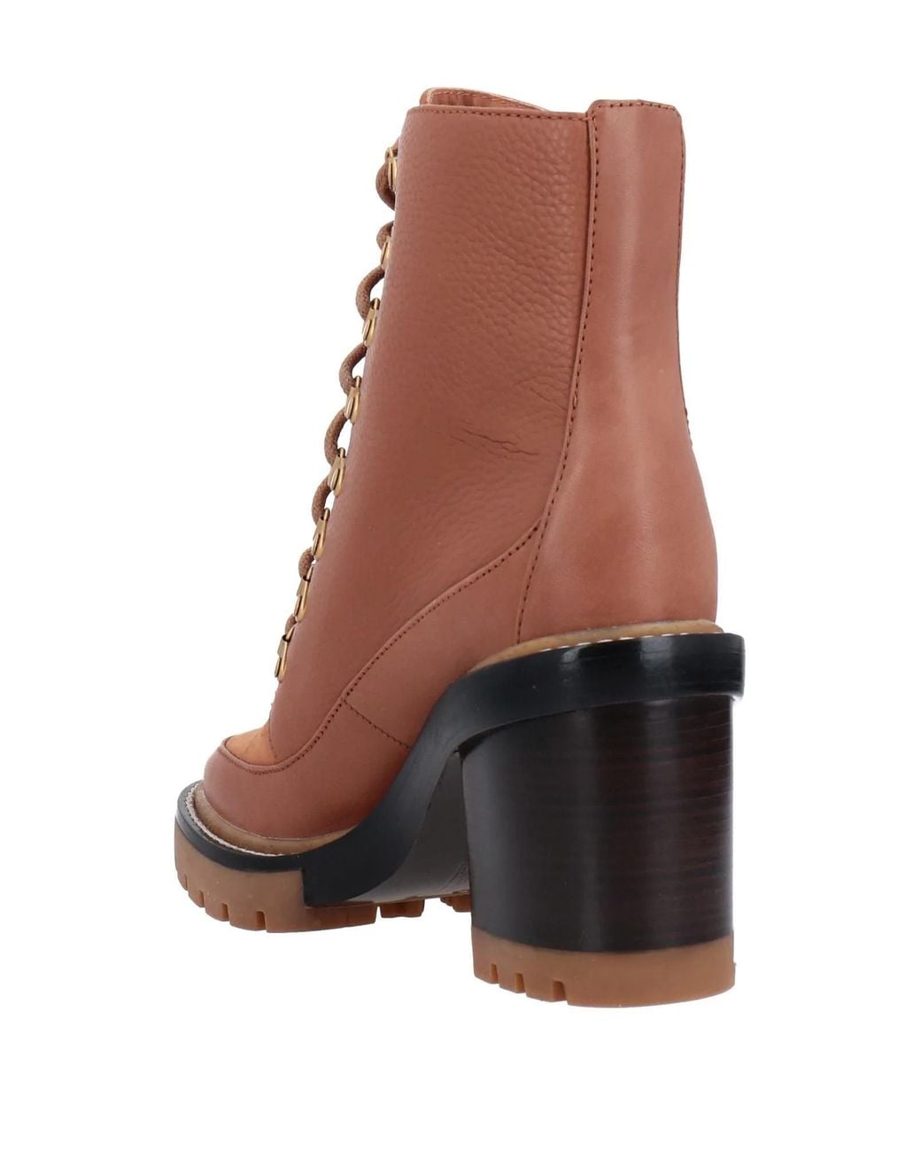 Tory Burch Brown Lace-Up Ankle Boots