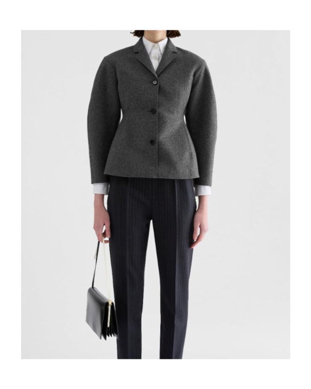 Jil Sander Black Melange Wool Jacket