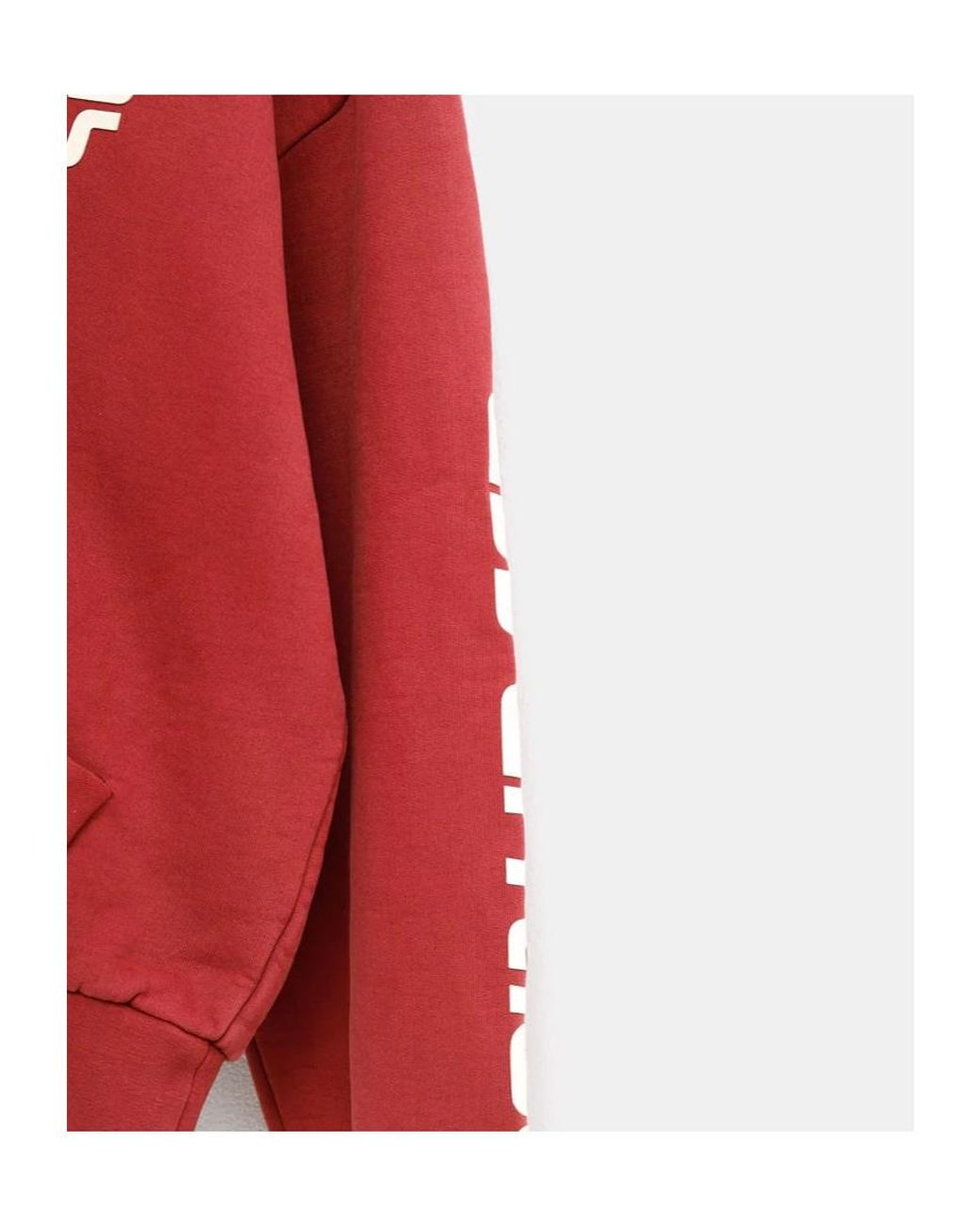 Fear Of God Red Logo-Print Hoodie
