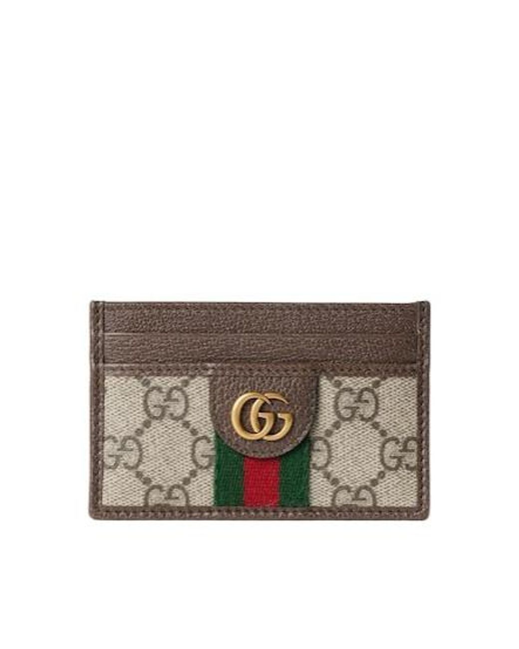 Gucci Brown Ophidia Logo Plaque Wallet for men