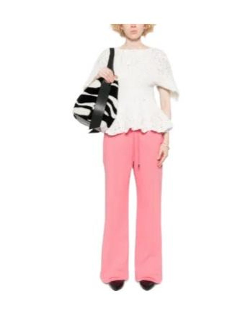 J.W. Anderson Pink Jw Anderson Gathered-Waist Drawstring Track Pants