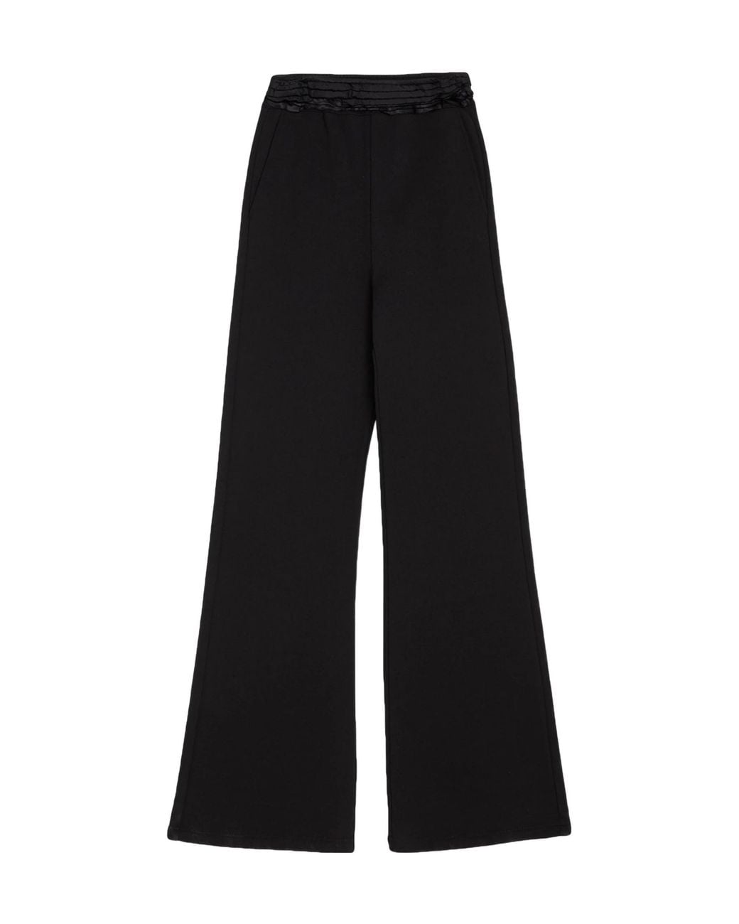 MM6 by Maison Margiela Black Wide-Leg Trousers
