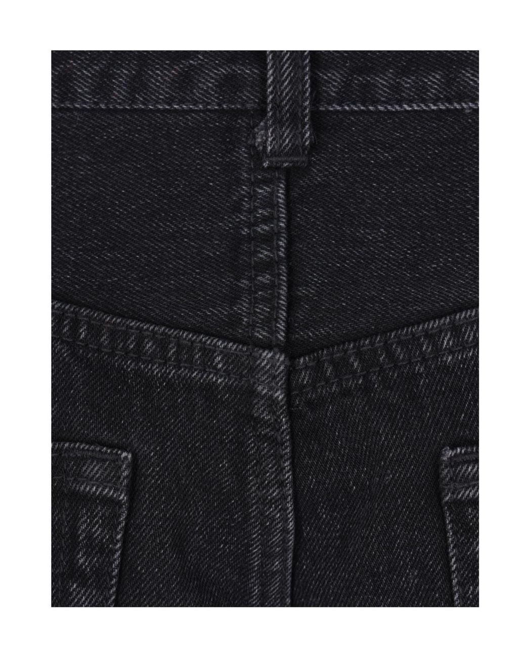 Sacai Blue Mid-Rise Denim Shorts