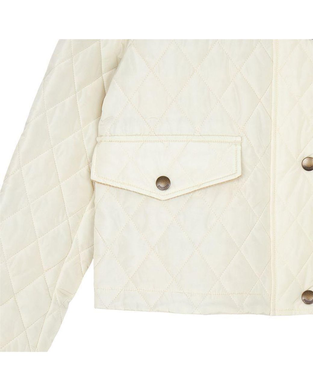 Burberry Natural Quilted Hooded Jacket