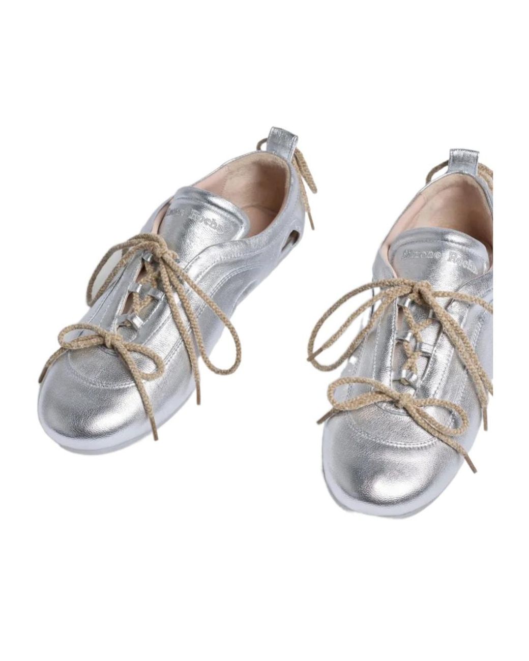 Simone Rocha White Ballerina Grip Cut Out Detailed Lace-Up Sneakers