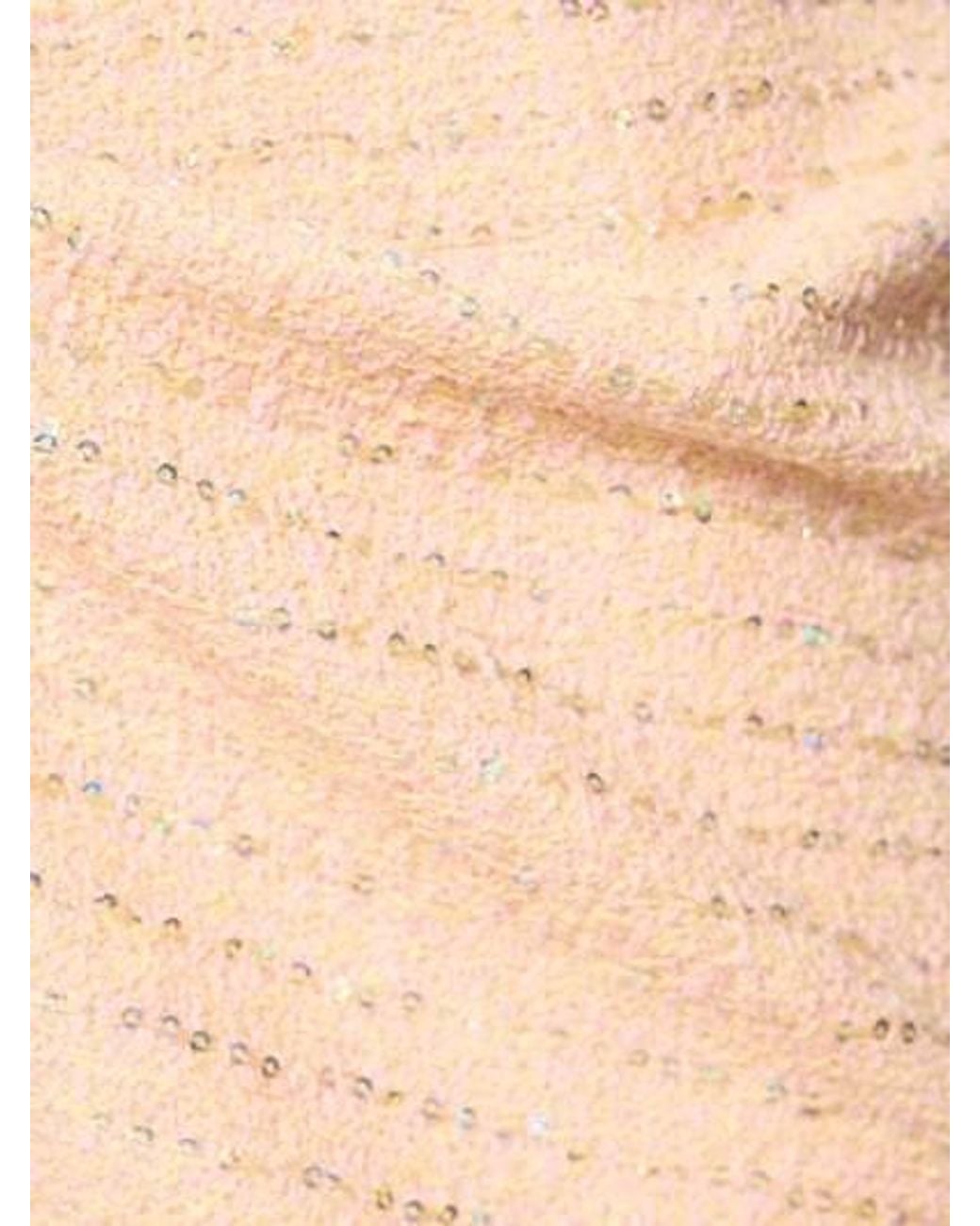 Alessandra Rich Natural Sequined Mini Skirt