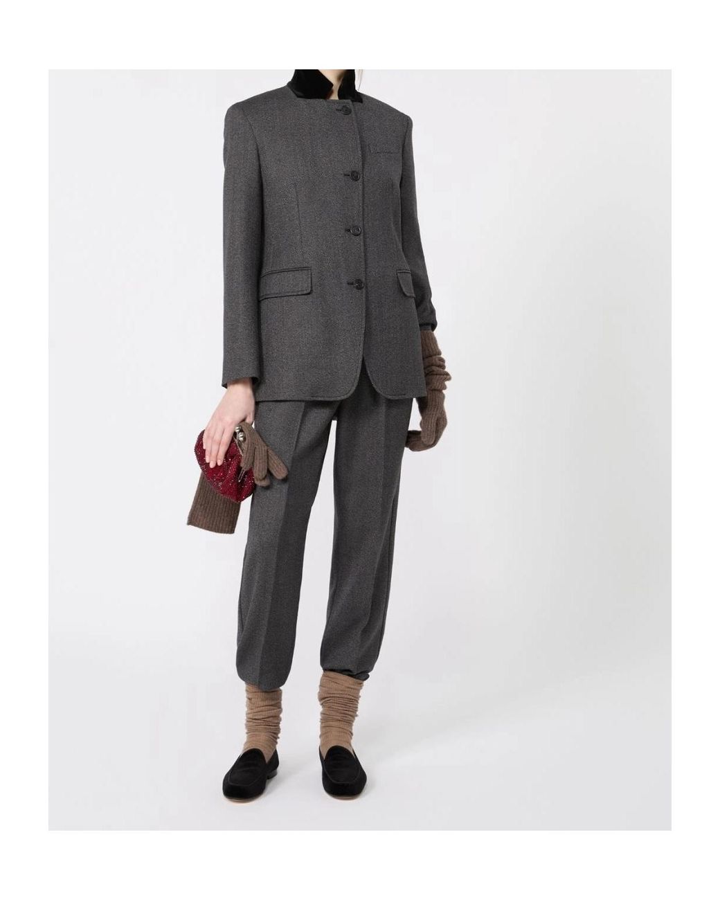 Weekend by Maxmara Gray Belt Loop Casual Pants