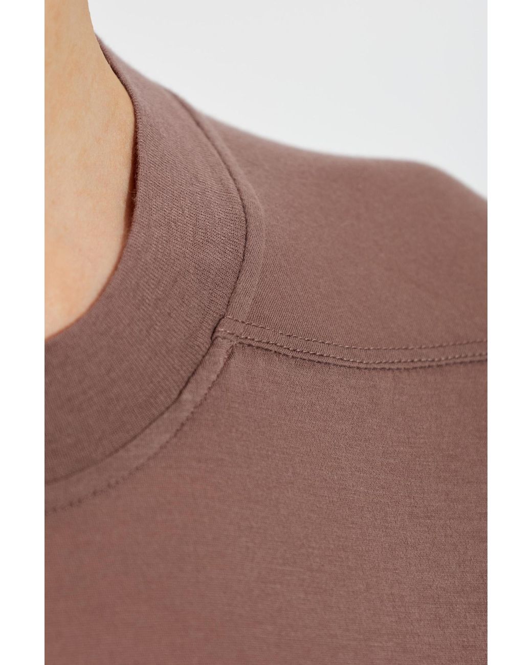 Rick Owens Pink Short-Sleeved Crewneck T-Shirt
