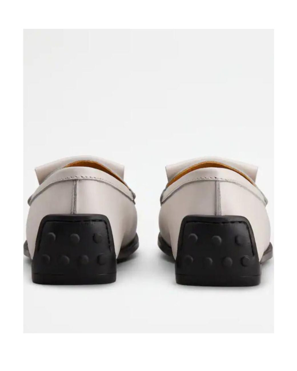 Tod's White Tassel Loafer Shoes