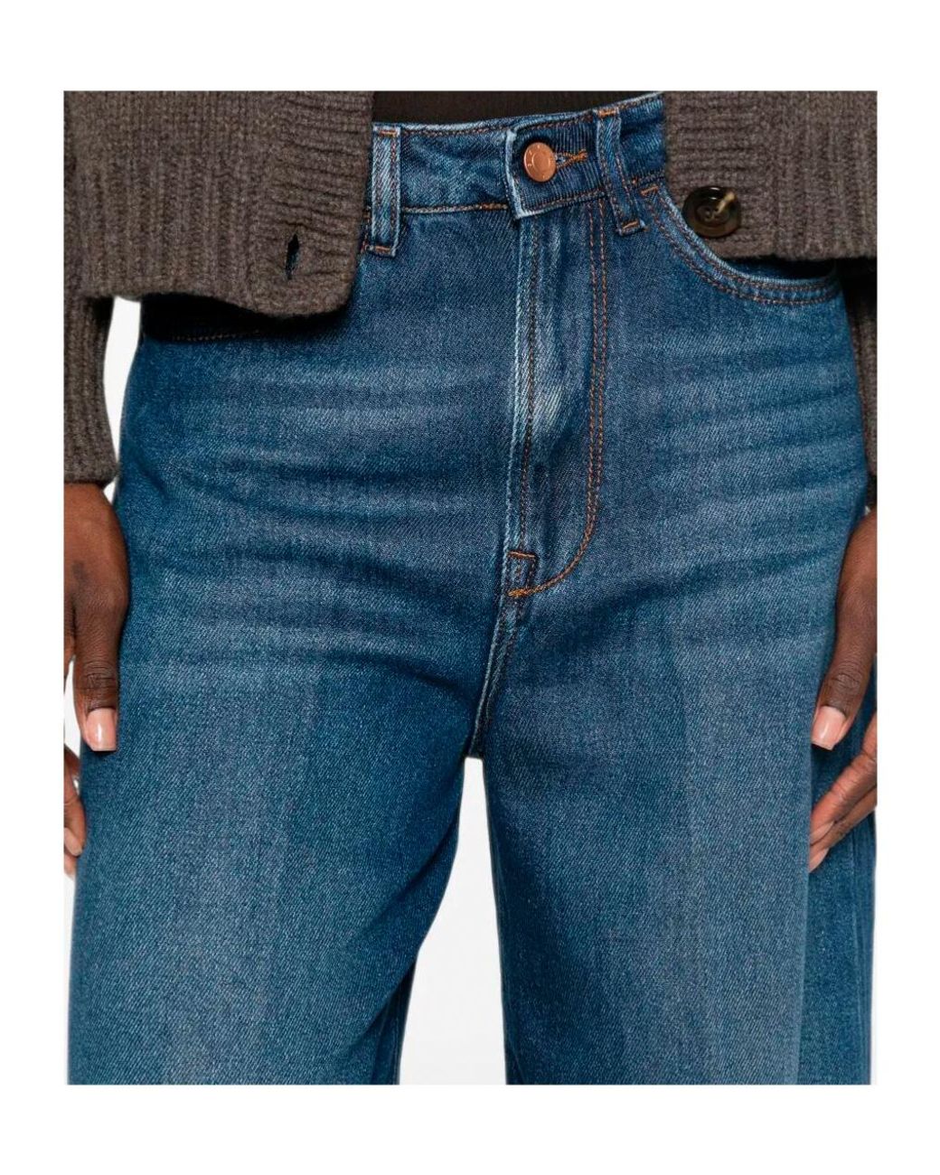 3x1 Blue Wide-Leg Jeans