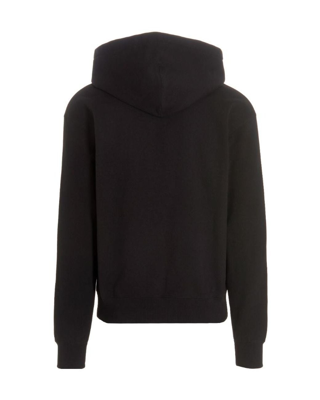 Jil Sander Black Logo Patch Long-Sleeved Hoodie for men