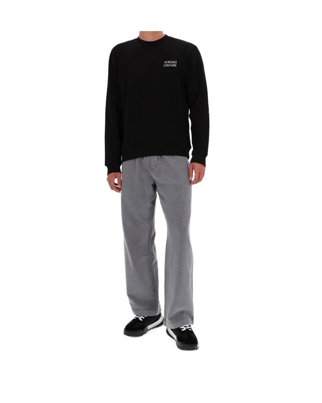 Versace Jeans Black Couture Logo Sweatshirt for men