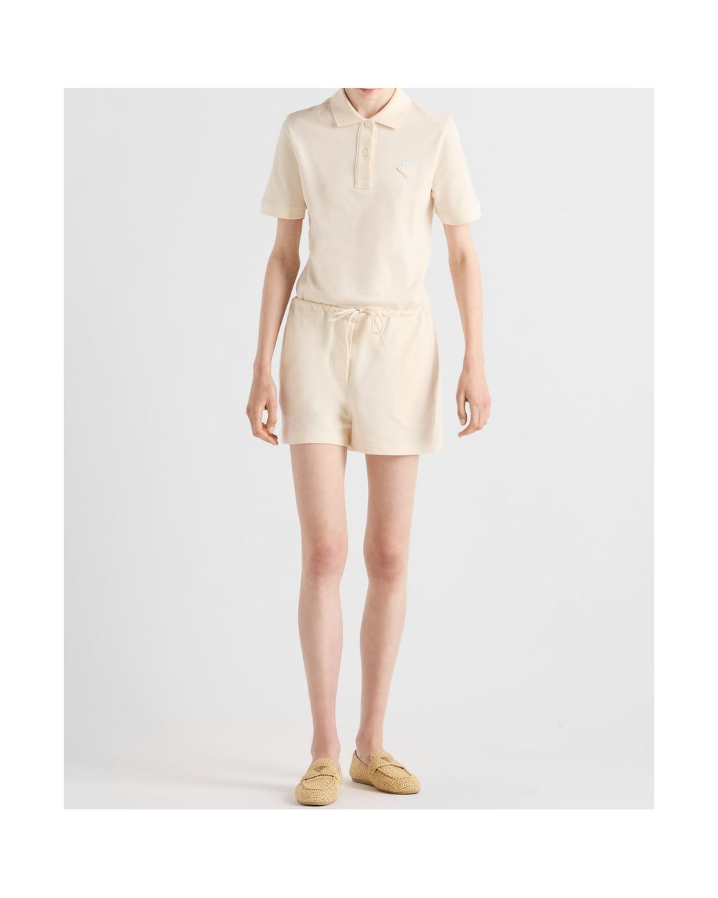 Prada Gray Piqué Shorts