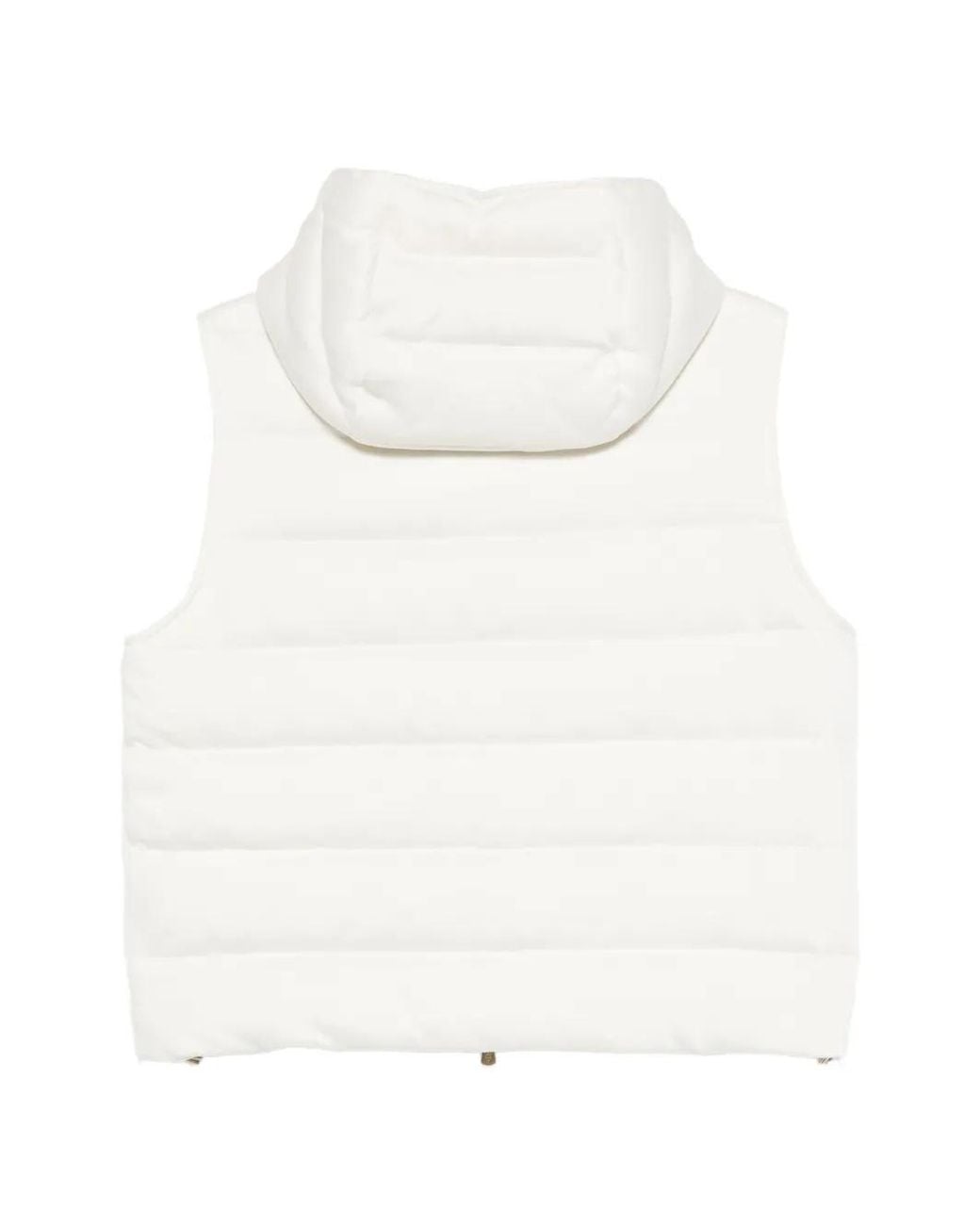 Eleventy White Quilted-Pattern Gilet