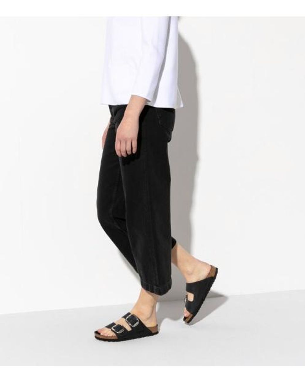 Birkenstock Black Arizona Big Buckle Slides