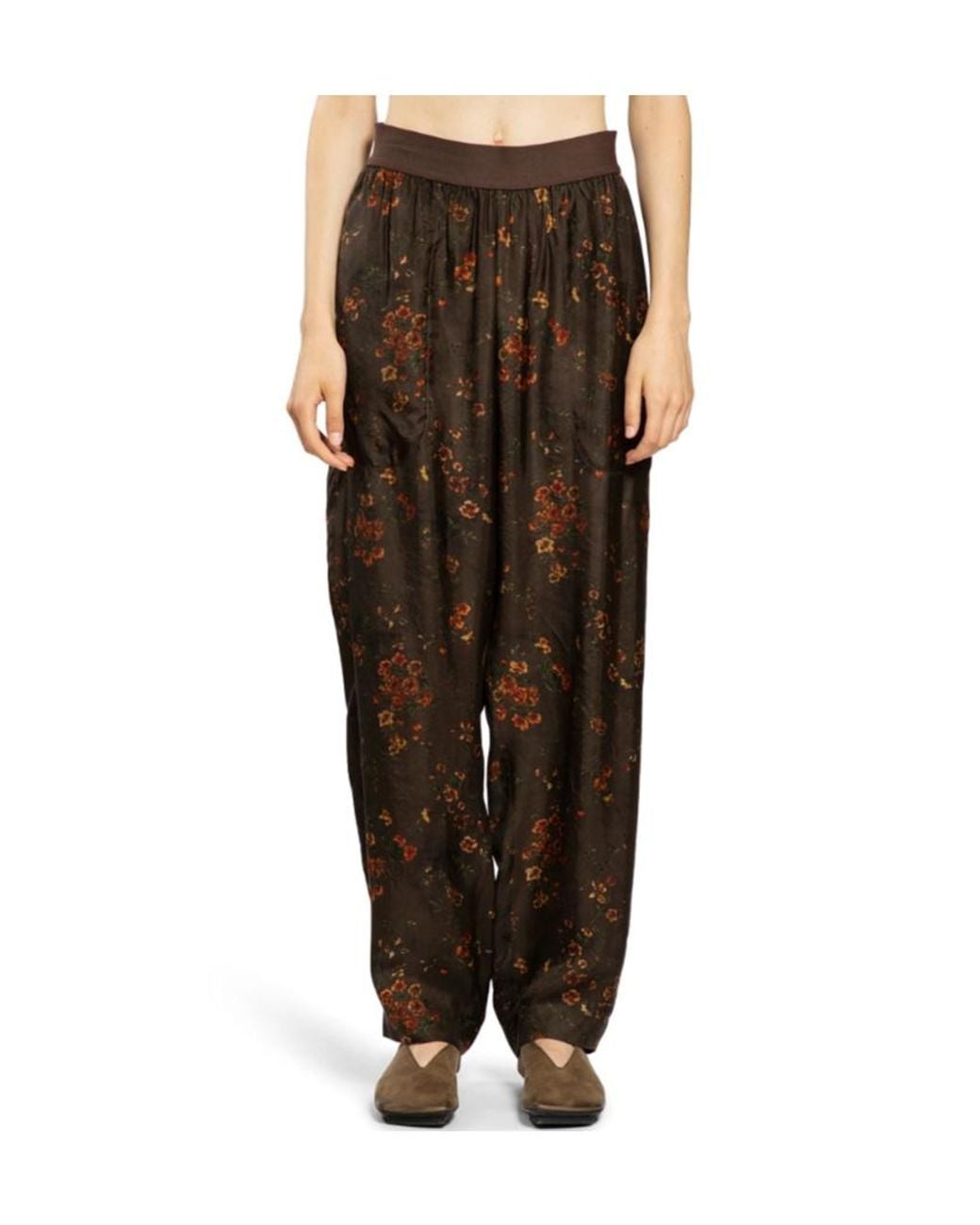 Uma Wang Brown Printed Casual Pants