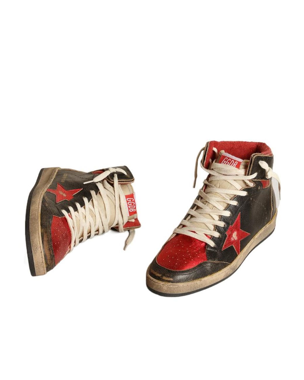 Golden Goose Deluxe Brand Brown Sky-Star High-Top Sneakers