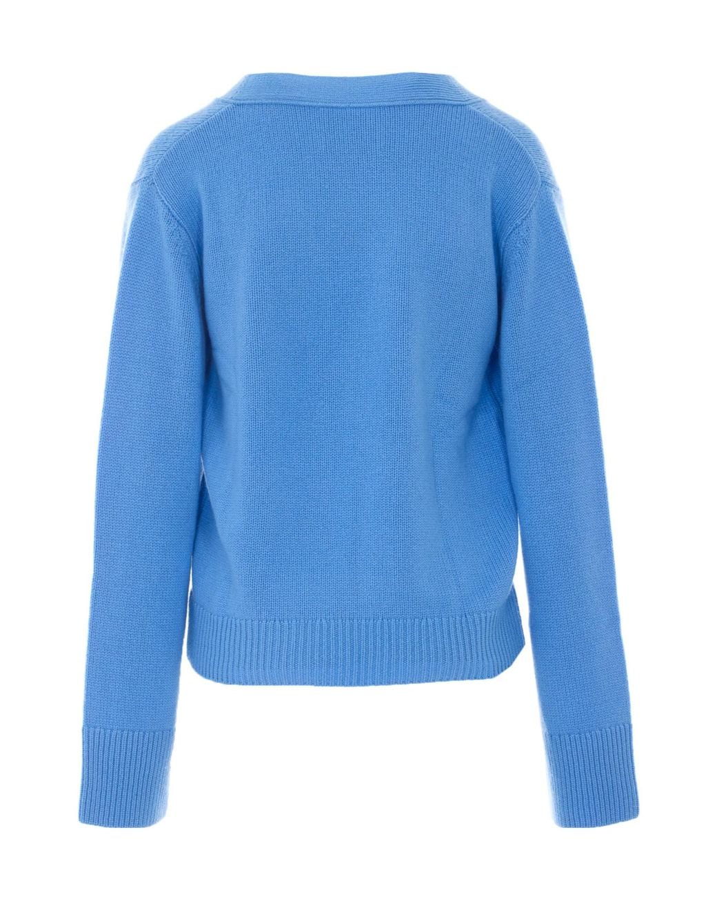 Lisa Yang Blue Danni V-Neck Button-Up Cardigan