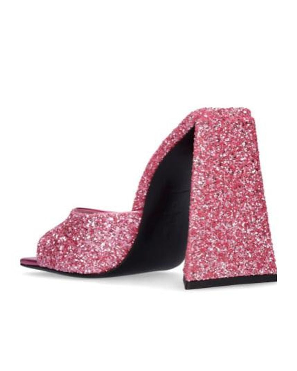 The Attico Pink Block Heel Sandals With Band