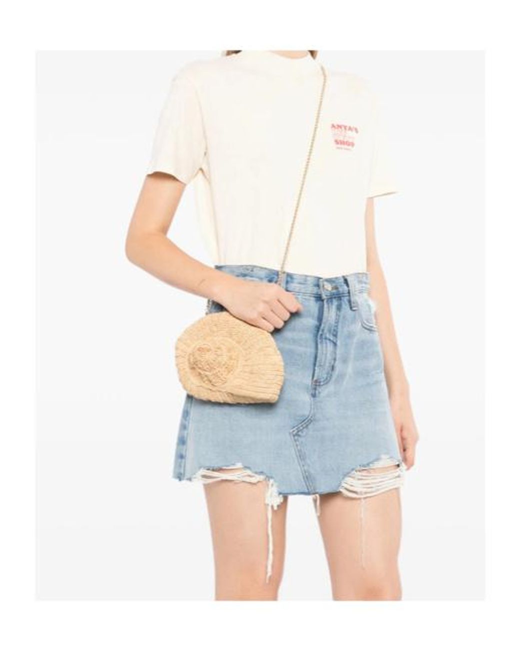 Anya Hindmarch Natural Woven Shoulder Bag