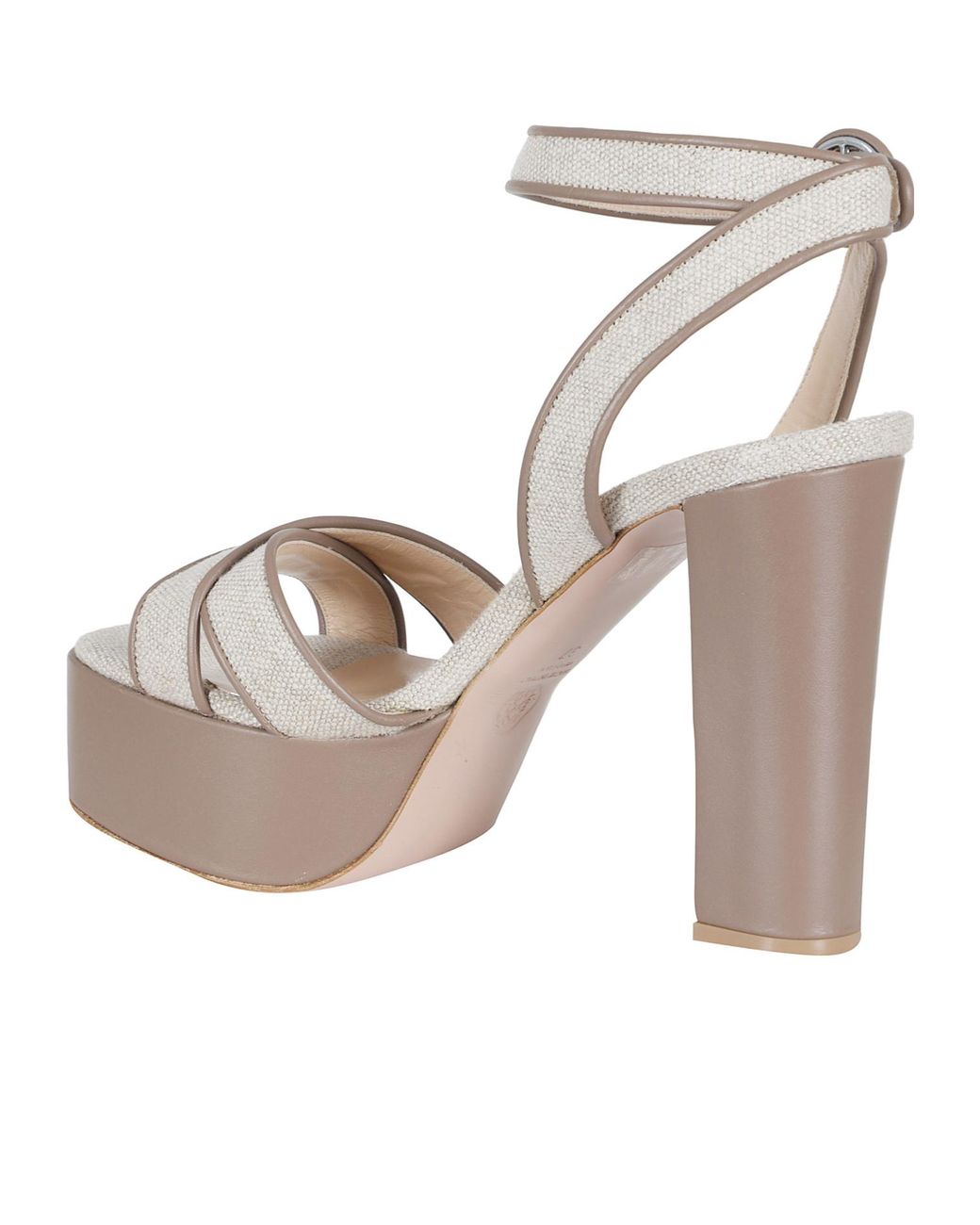 Roberto Festa White Luanda Platform Heeled Sandals