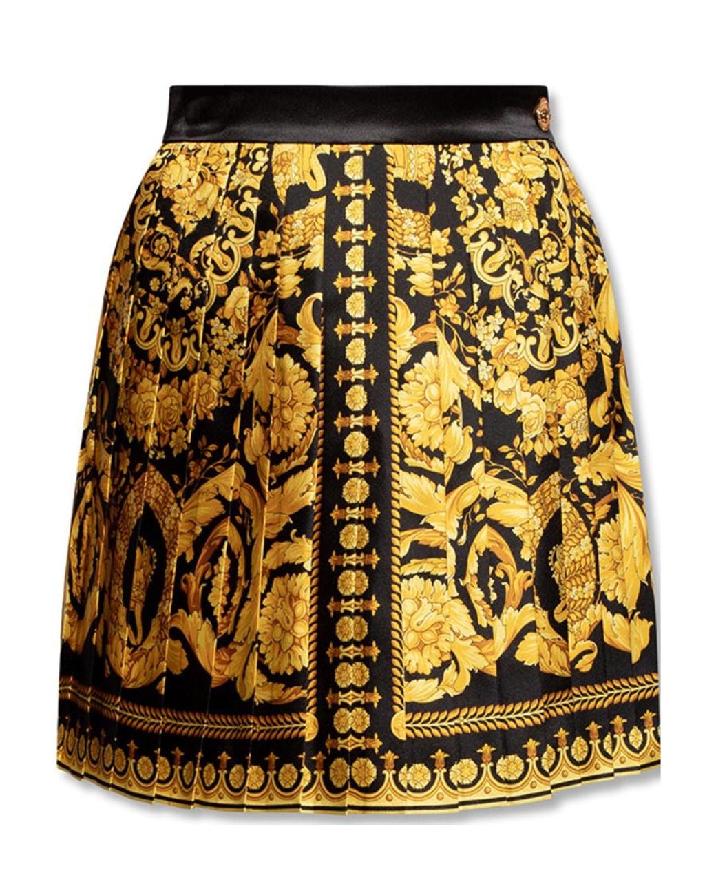 Versace Metallic Baroque Printed Mini Skirt
