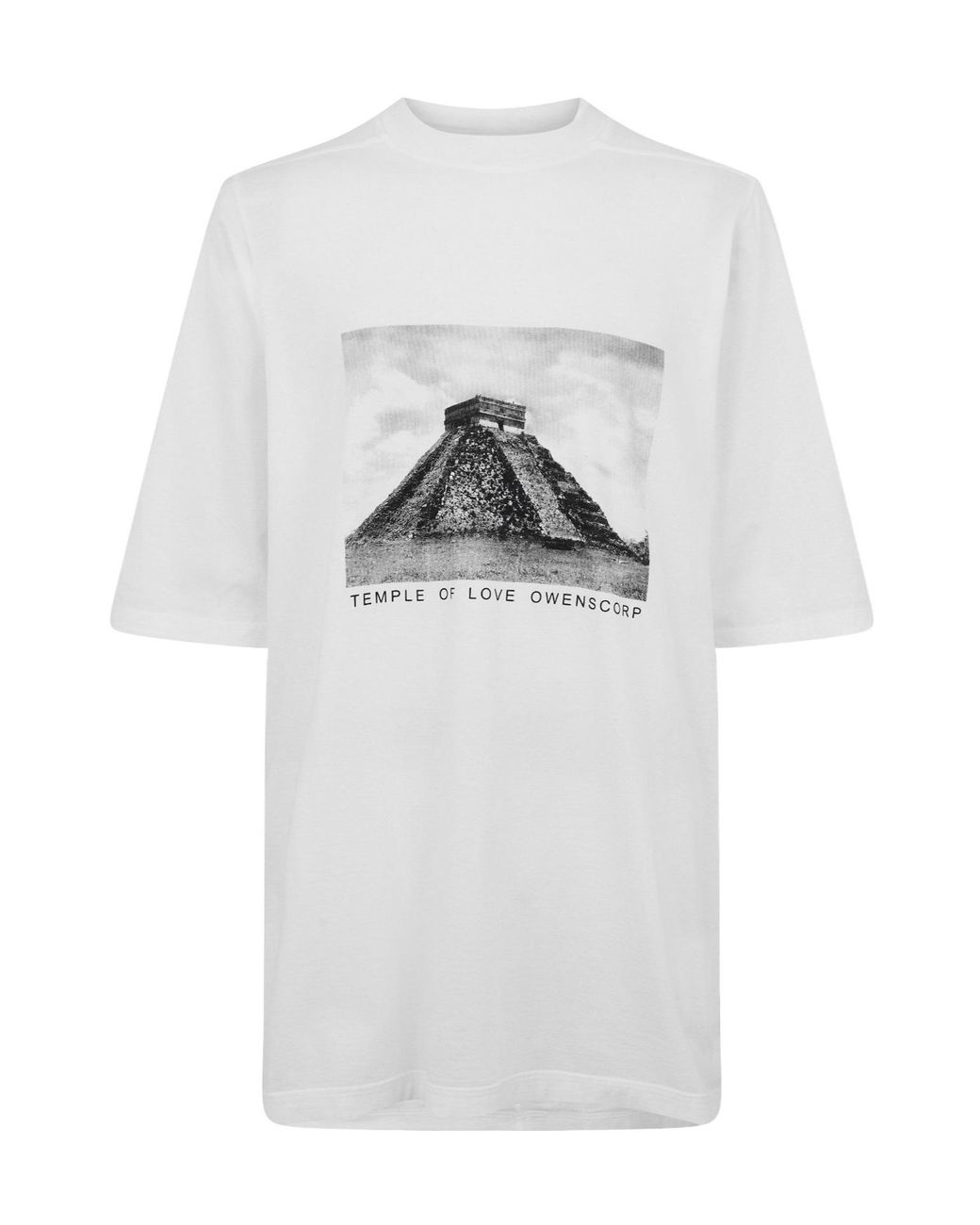 Rick Owens White Oversized Fit Oversized T-Shirt for men