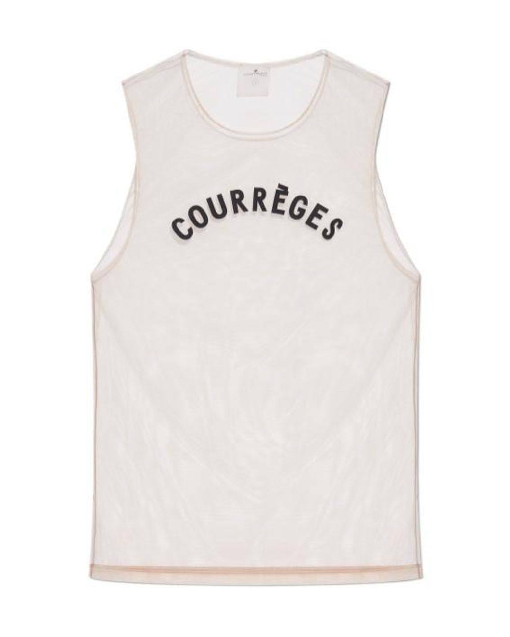 Courreges White Round Neck Sleeveless Vest for men