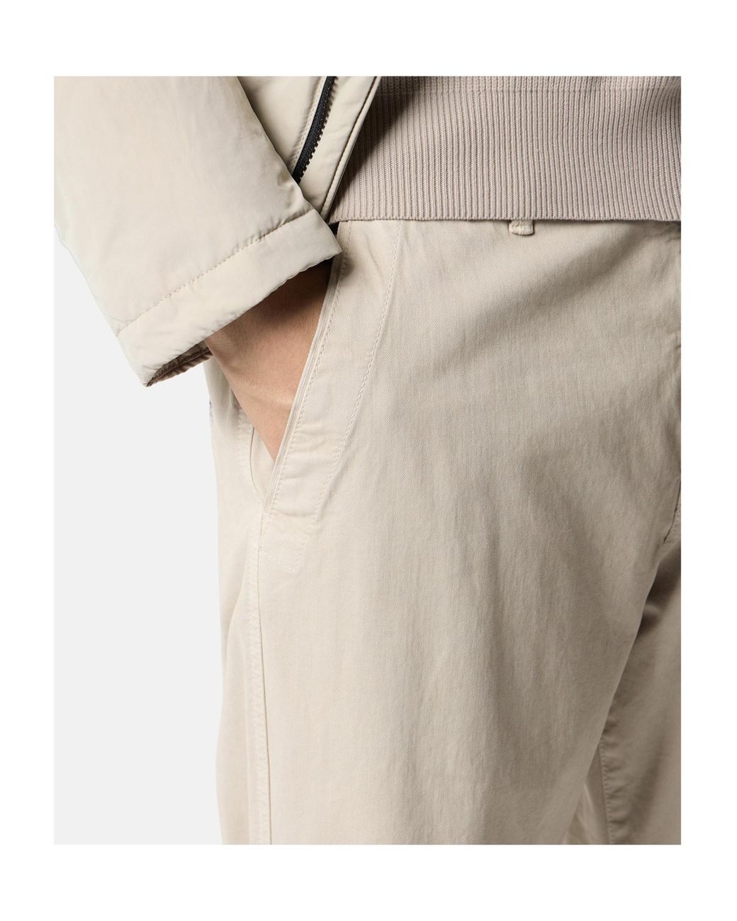 Stone Island Gray Regular-Fit Chino Trousers for men
