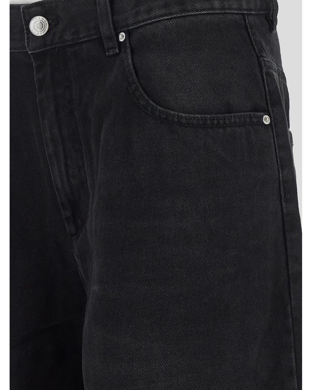 Isabel Marant Black Joanny Logo-Patch Jeans