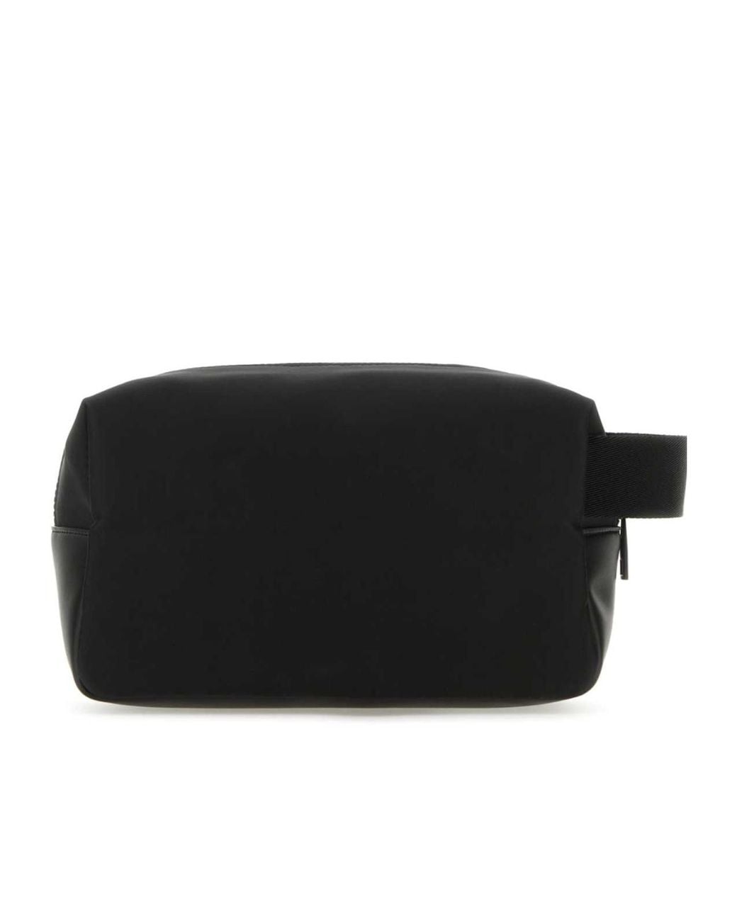 McQueen Black Logo Printed Zipped Toiletry Bag for men