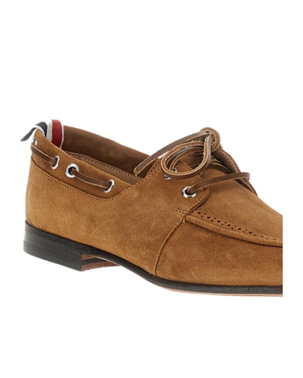 Thom Browne Brown Lace-Up Boat Shoes