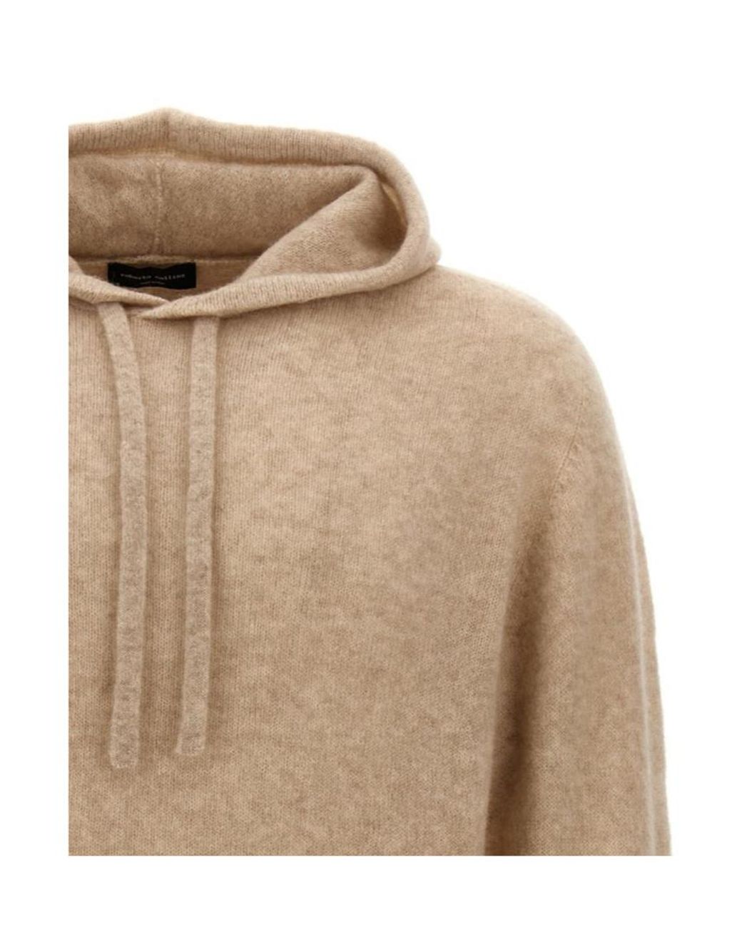 Roberto Collina Natural Hooded Sweater for men