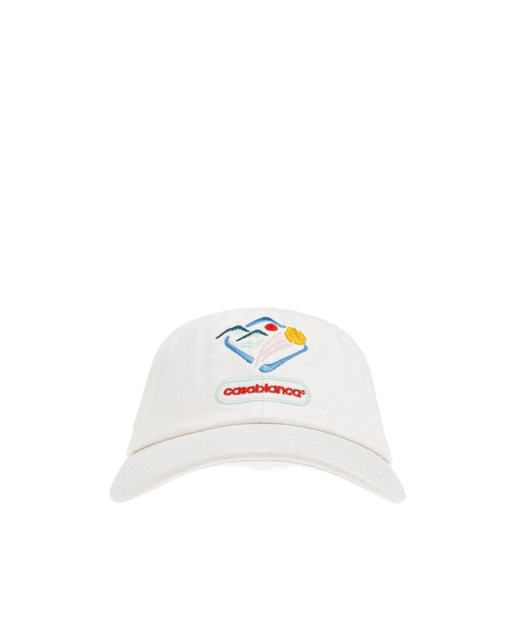 Casablanca White Logo Embroidered Baseball Cap for men