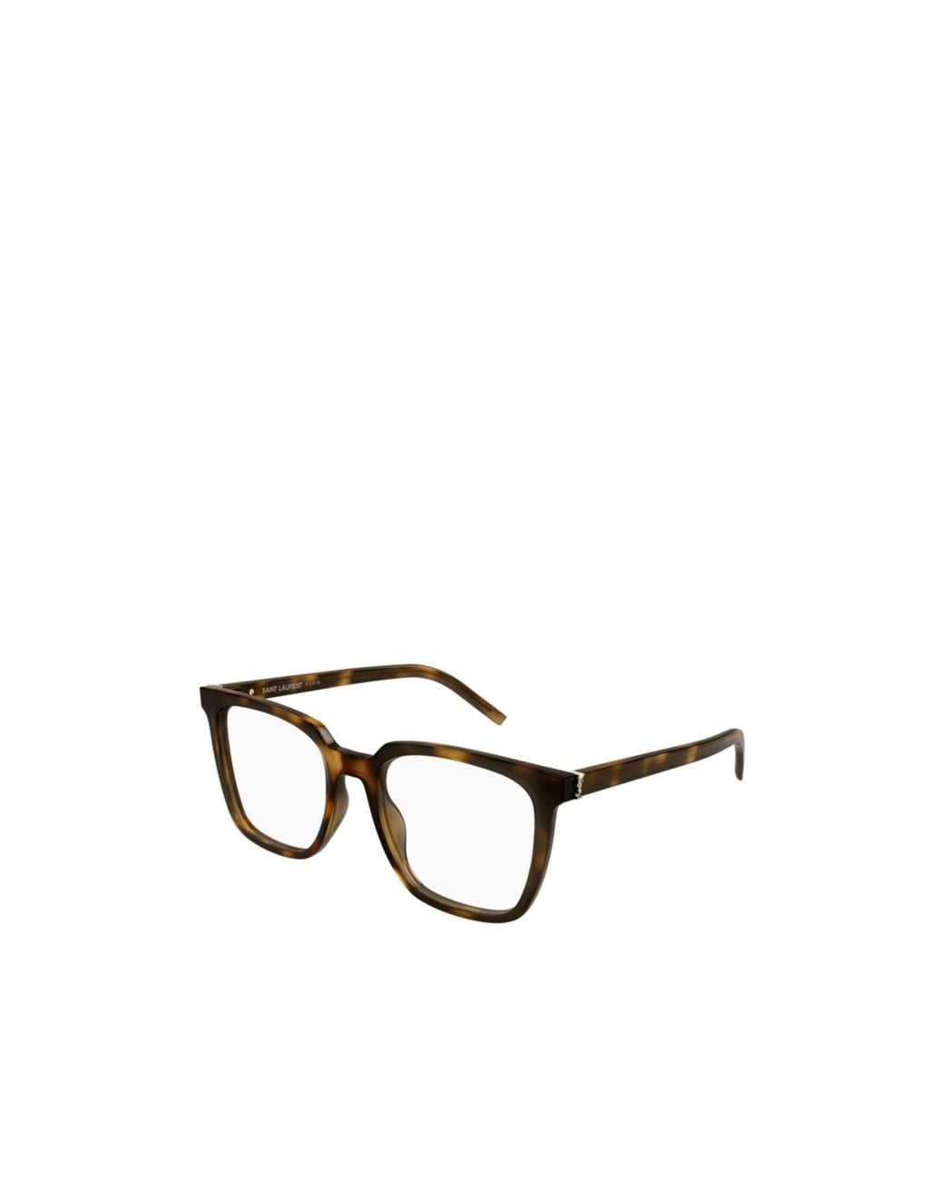 Saint Laurent Metallic Eyewear Square Frame Glasses