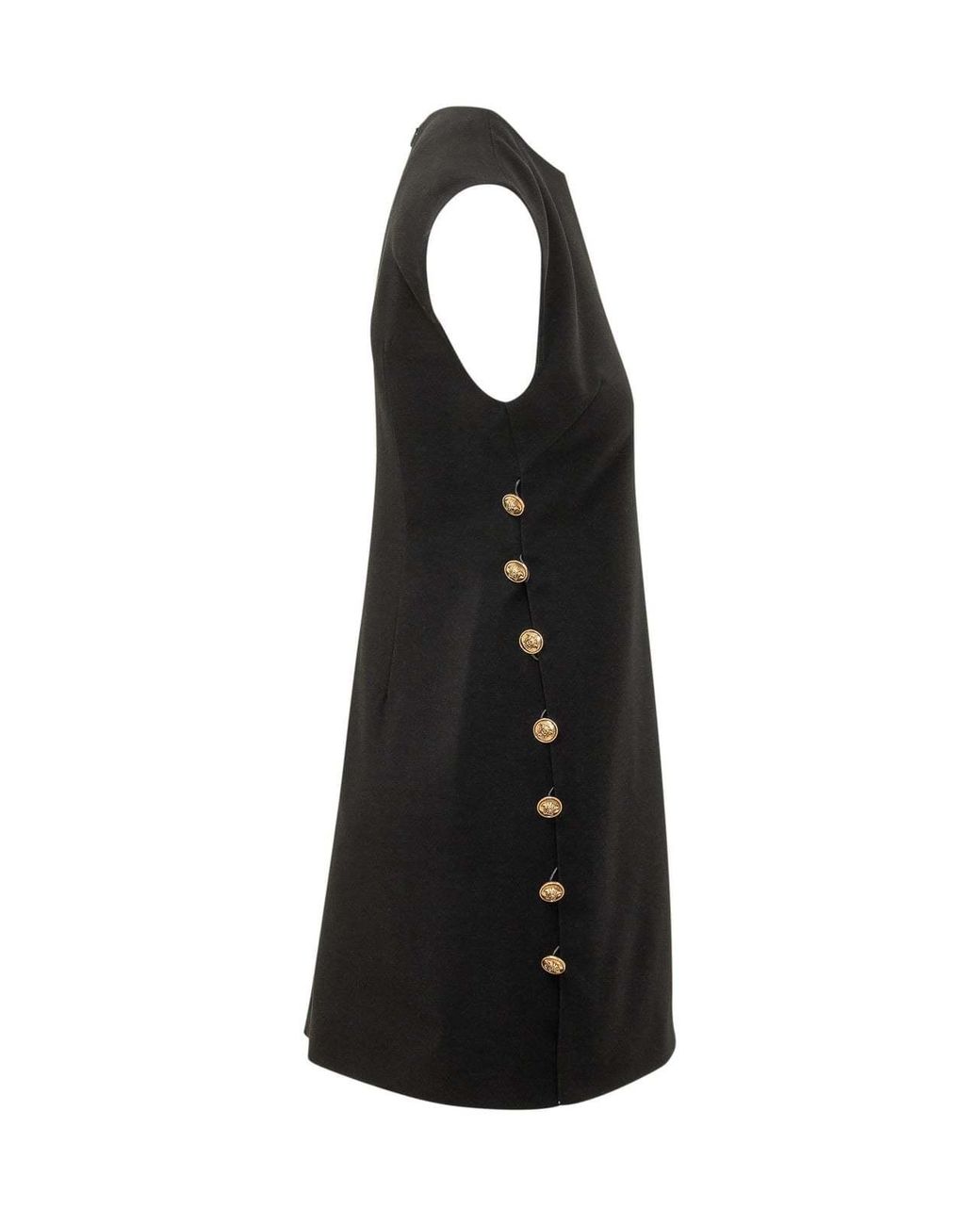 Versace Black Stretch Cady Mini Dress