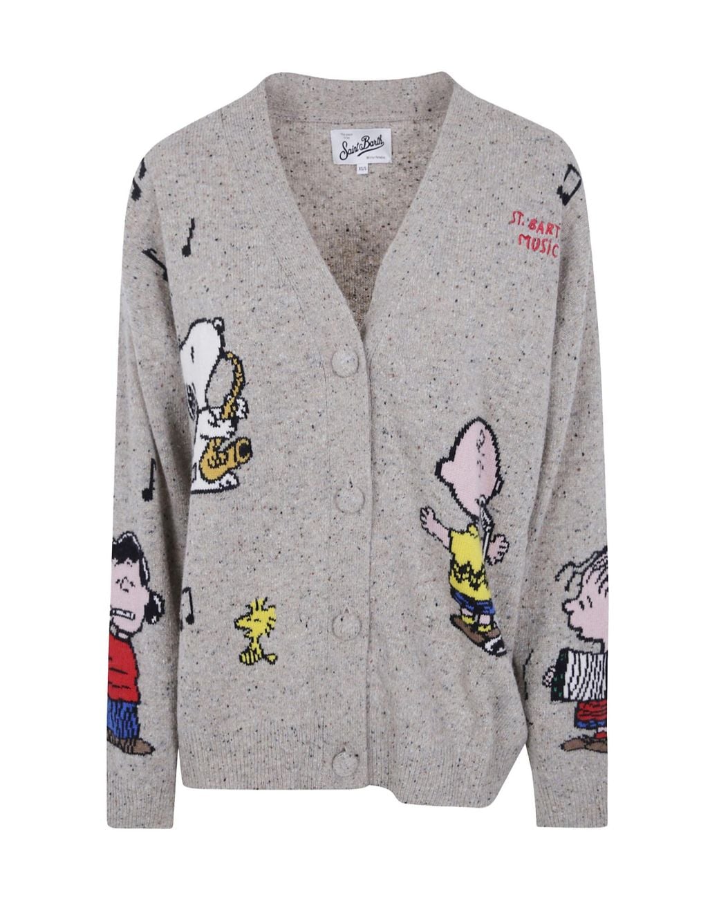 Mc2 Saint Barth Gray Long-Sleeve Cardigan