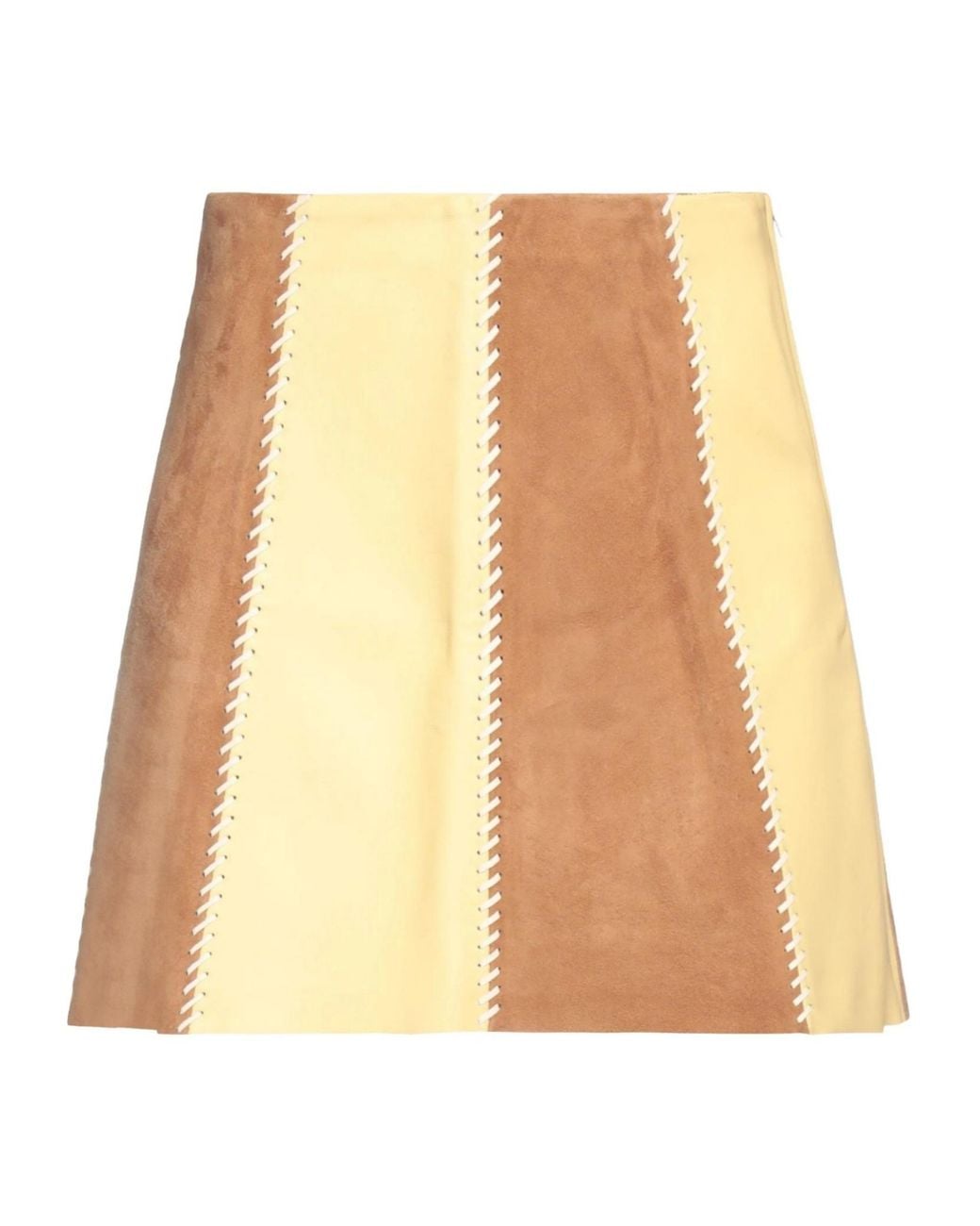 Marni Natural Color-Blocked Umbrella Skirt