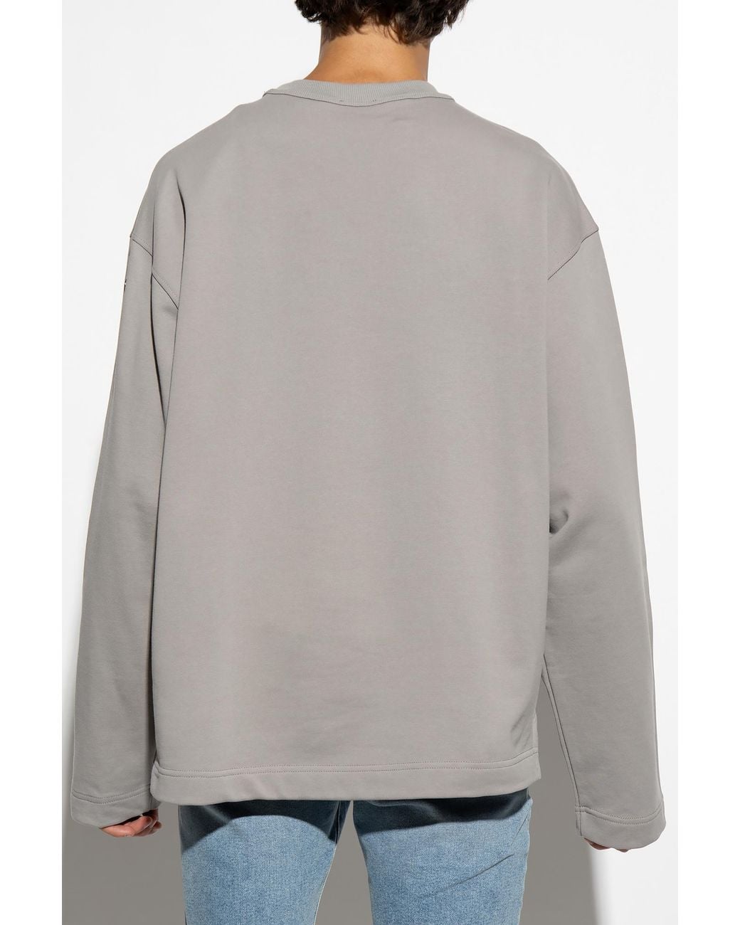 DIESEL Gray Oval-D Oversized Sweatshirt for men