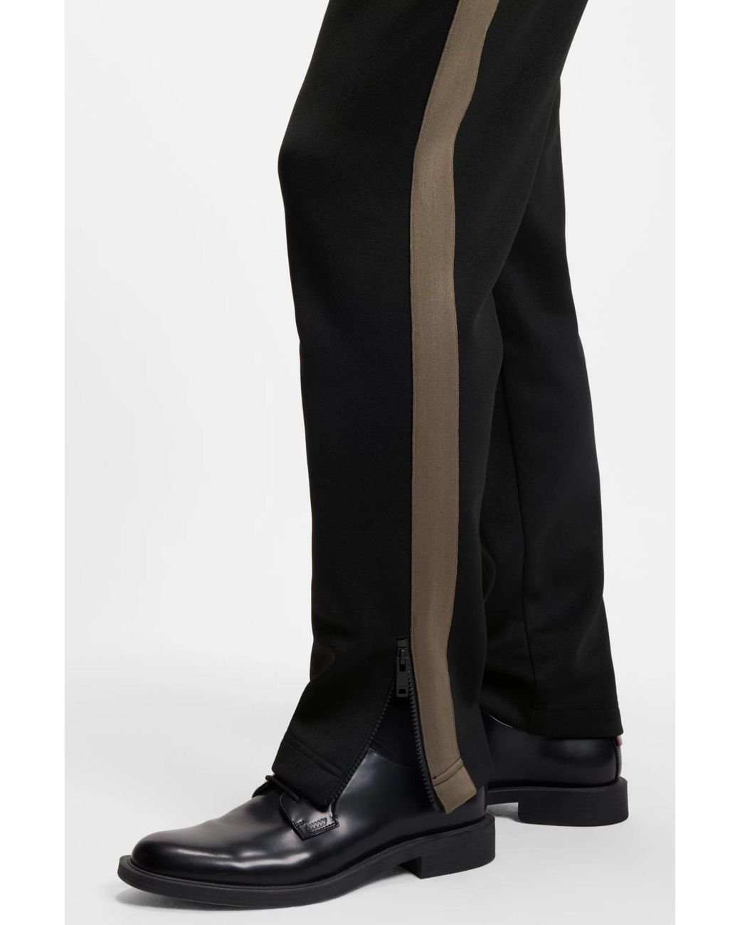 Boss Black Side-Stripe Drawstring Sweatpants for men