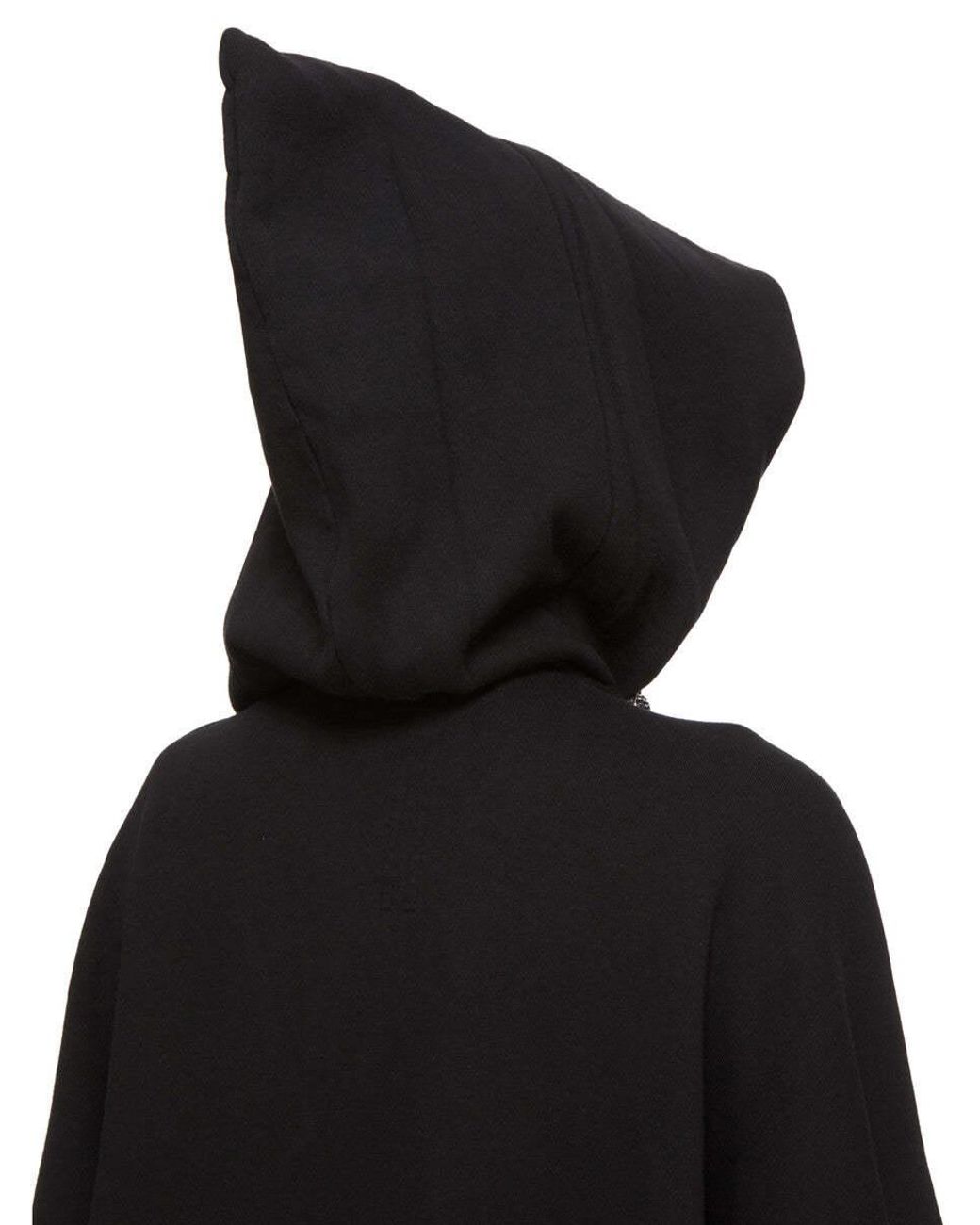 Rick Owens Black Mountain Hun Asymmetric Zip-Up Hoodie