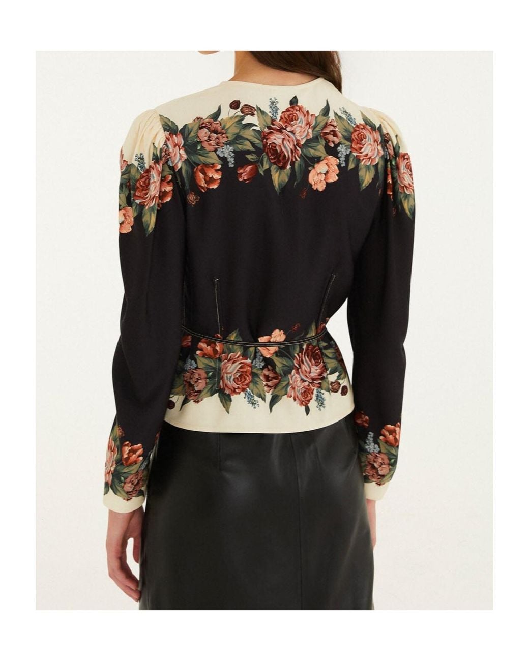 Farm Rio Multicolor Wrap Floral Blouse