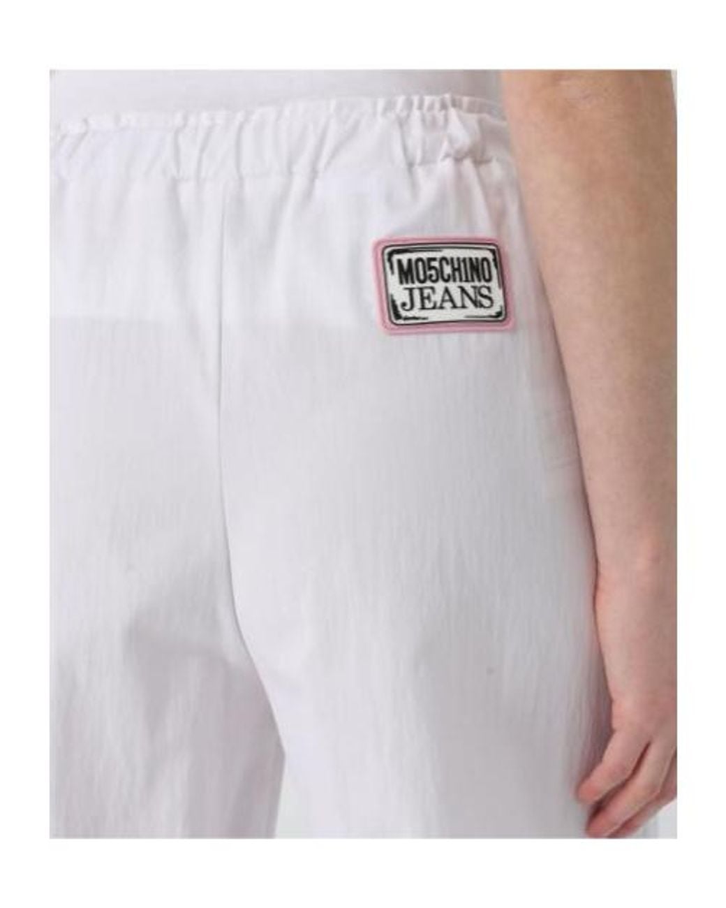 Moschino White Drawstring Casual Pants