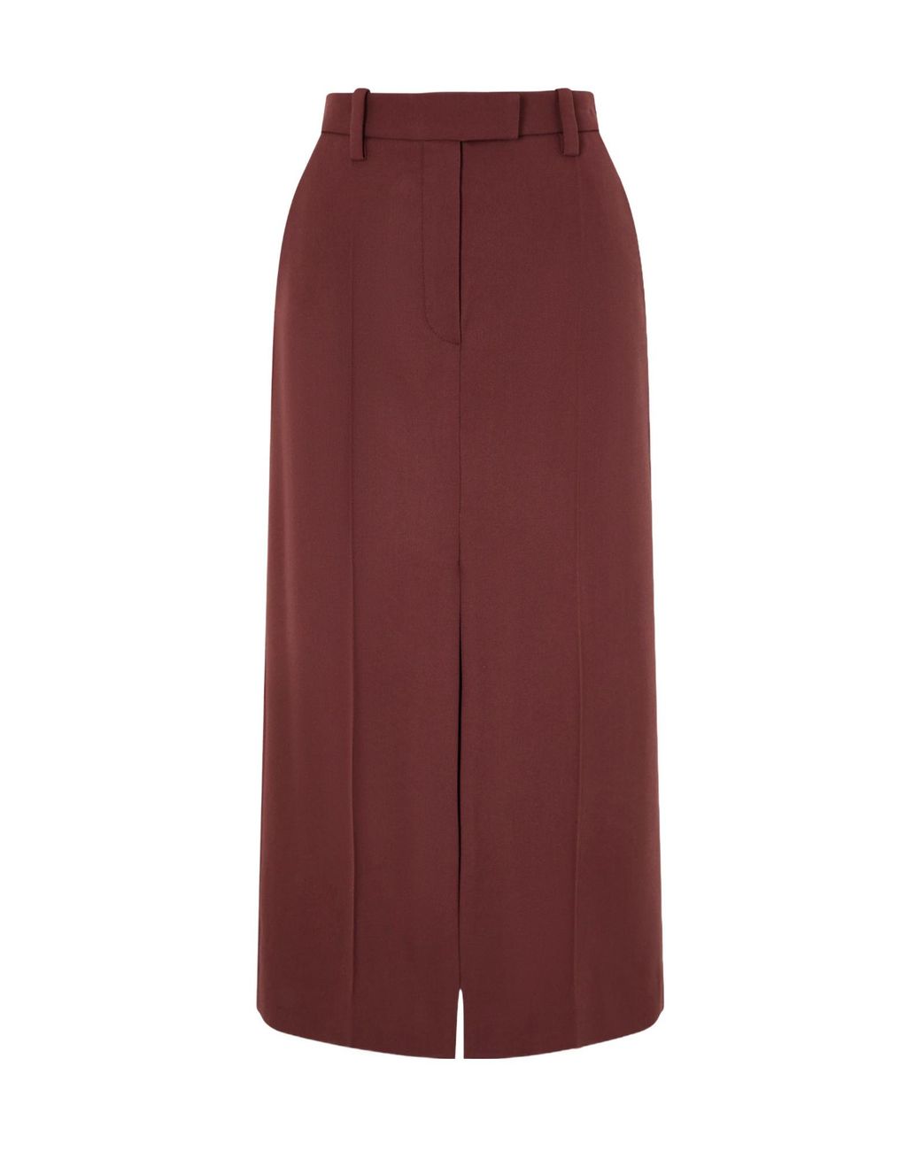 Brunello Cucinelli Purple Wool Midi Skirt