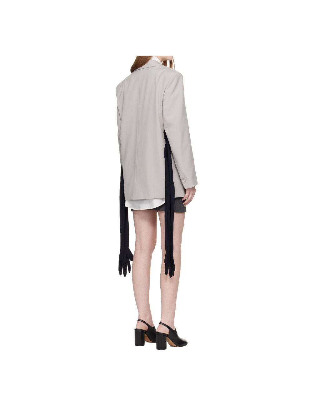 MM6 by Maison Margiela Gray Long-Sleeve Blazer