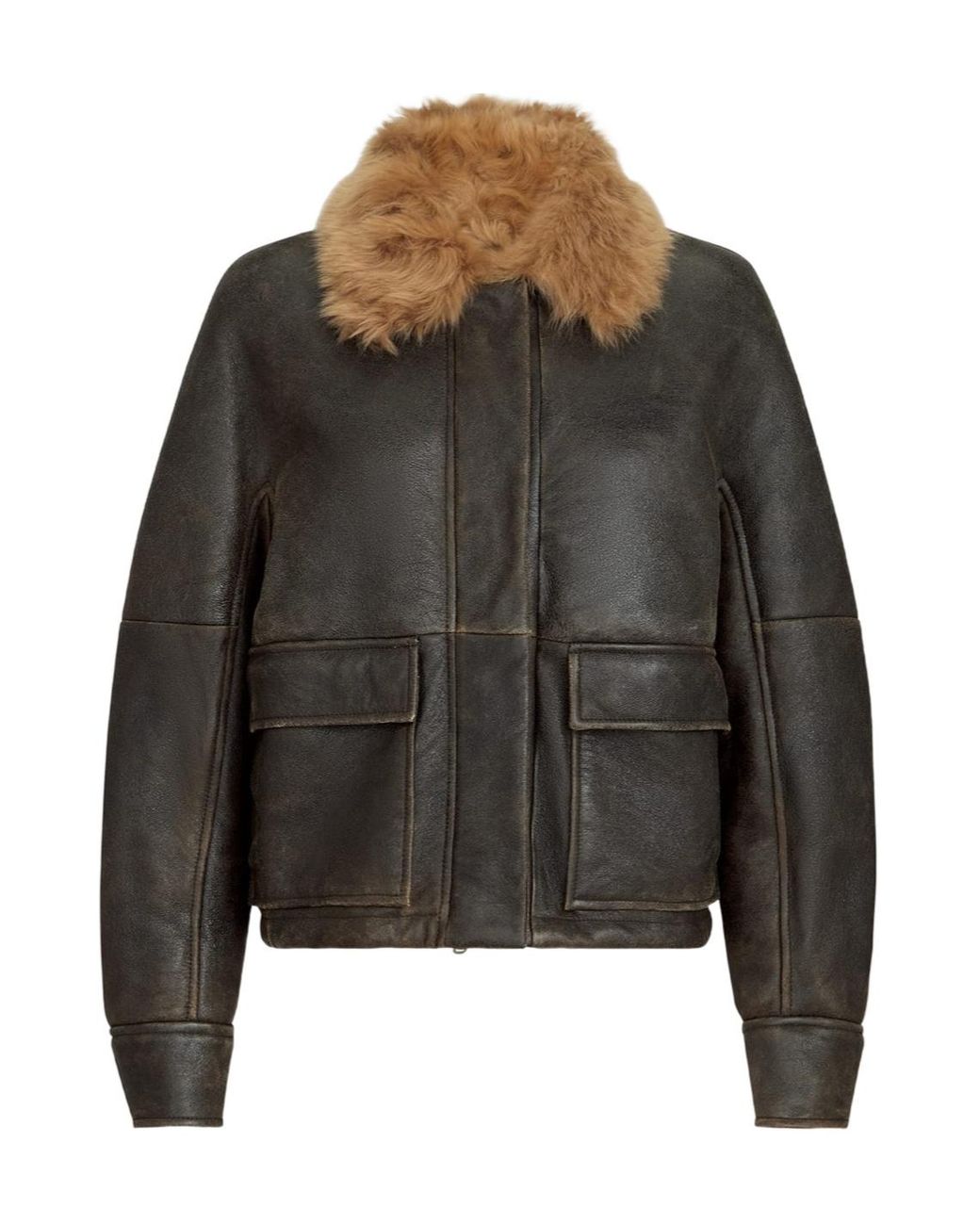 Brunello Cucinelli Gray Aviator Jacket