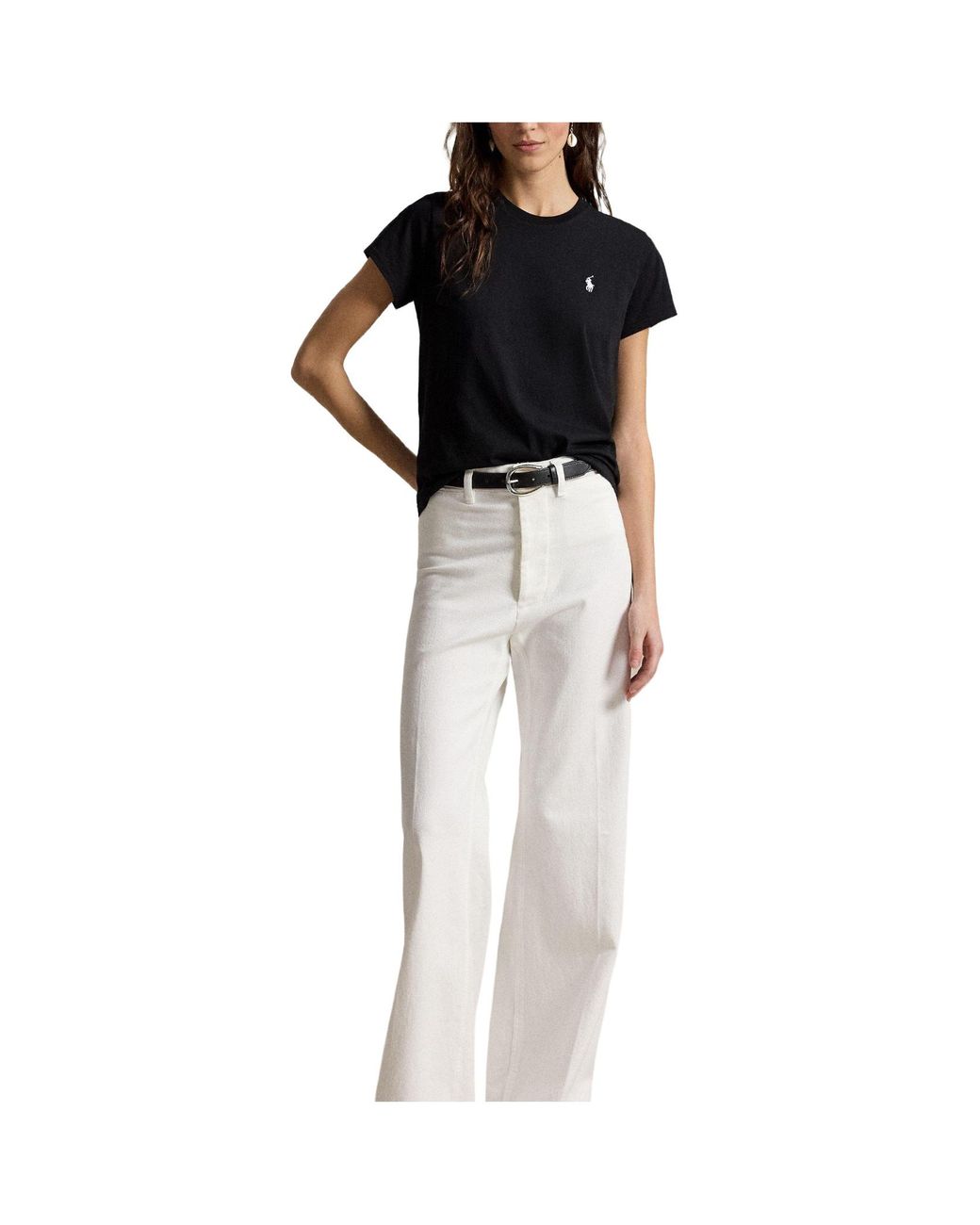 Polo Ralph Lauren Black Solid Color Minimalist Versatile T-Shirt
